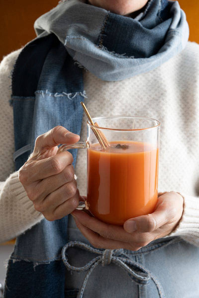 Orange hot toddy cocktail.