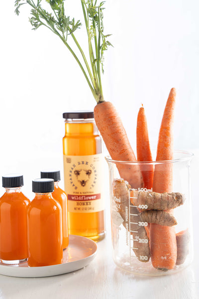carrot-tumeric-wellness-shots-with-wildflower-honey-and-carrots-and-ginger
